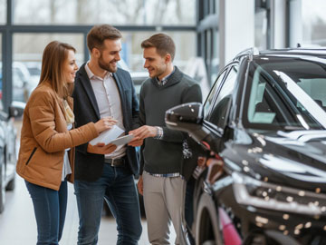 Familie holt sich ein neues Angebot bei Autoankauf Münster ein
